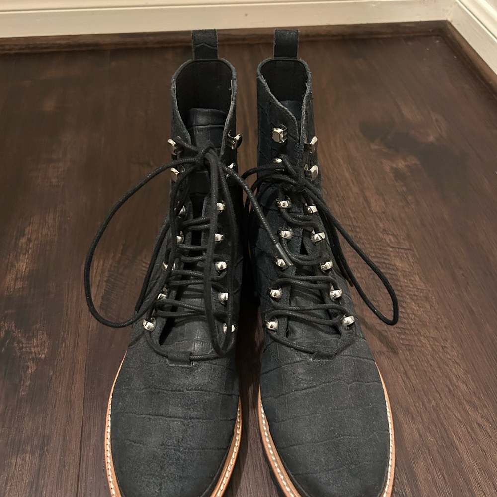 Marc Fisher Black Combat Boots